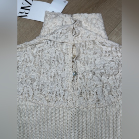 Zara lace knit sweater, size M NWT - Picture 10 of 11